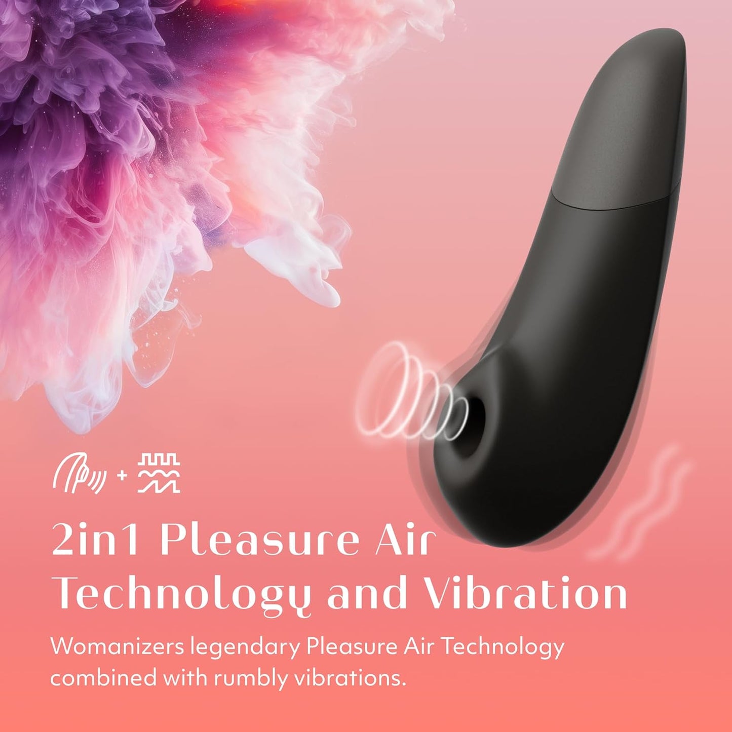 Womanizer - Enhance 2-in-1 Clitoral Stimulator - Black