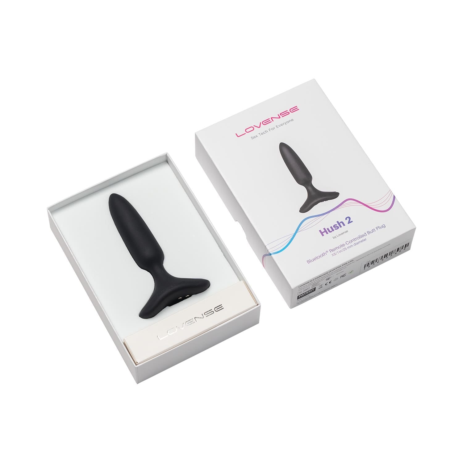 Lovense - Hush 2 (1 in) - Bluetooth Remote-Controlled Butt Plug