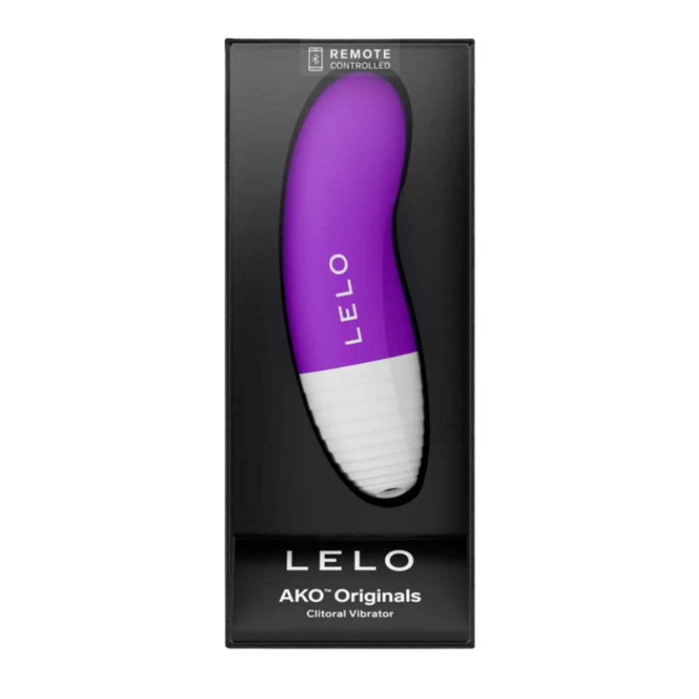 Purple clitoral vibrator with sleek product box featured in premium lifestyle promotional display.