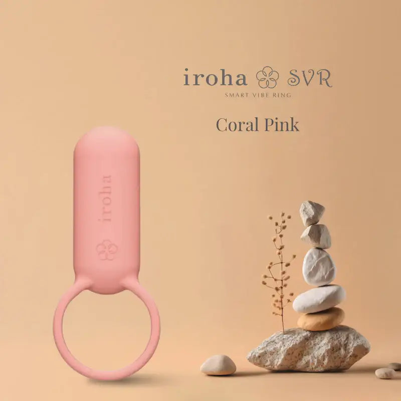 Iroha SVR Vibrating Cock Ring Coral Pink Bluetooth enabled interactive device Singapore