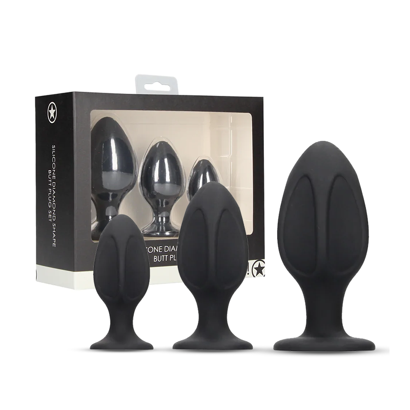 SHOTS Ouch! Diamond Shape Butt Plug Set