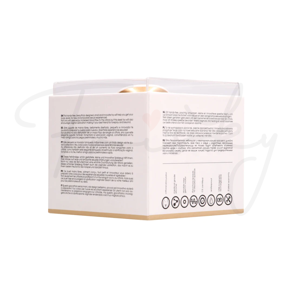 SHOTS - Twitch Handsfree Suction and Vibration Toy - Gold