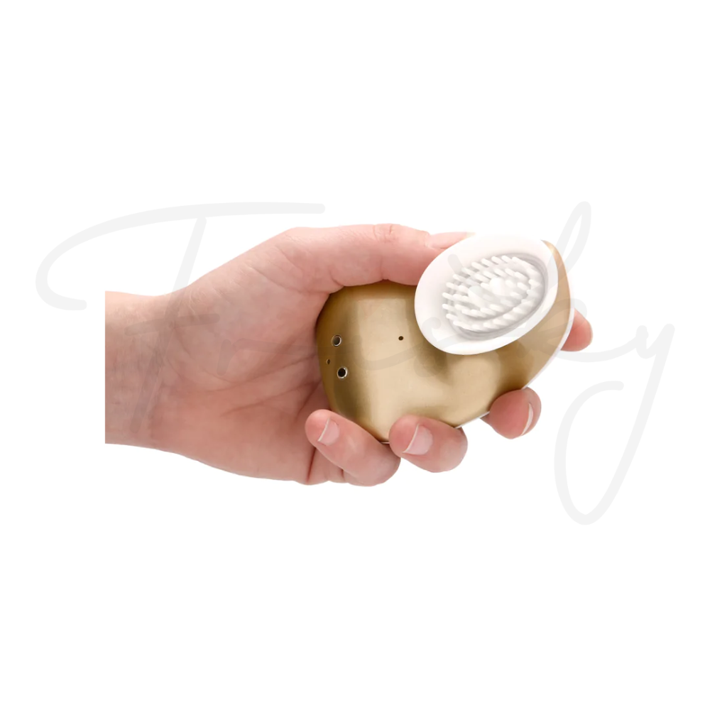 SHOTS - Twitch Handsfree Suction and Vibration Toy - Gold