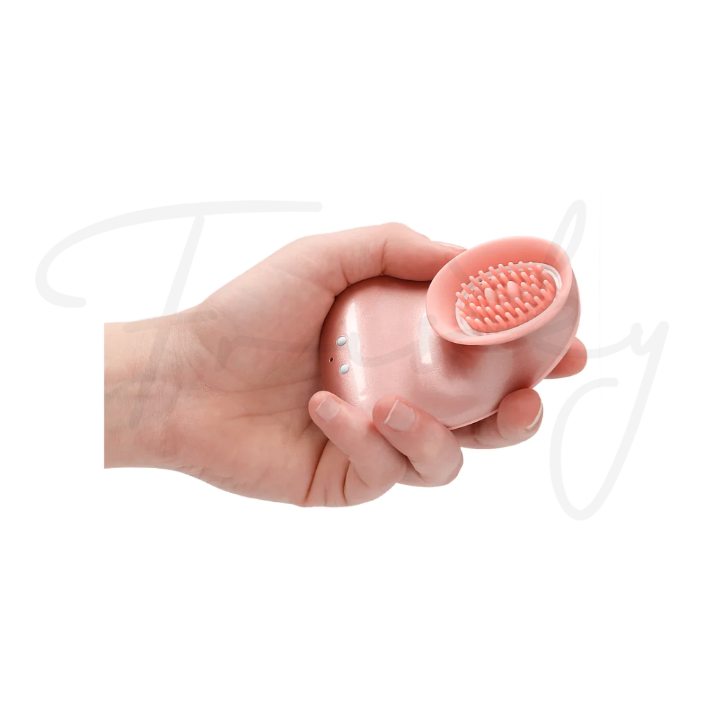 SHOTS - Twitch Handsfree Suction and Vibration Toy - Rose