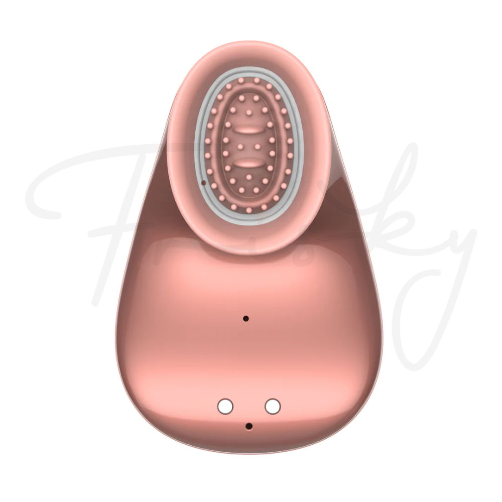 SHOTS - Twitch Handsfree Suction and Vibration Toy - Rose