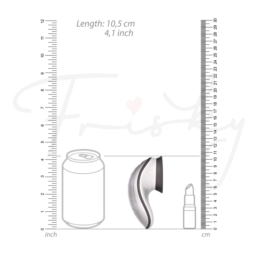 SHOTS - Twitch Handsfree Suction and Vibration Toy - Silver