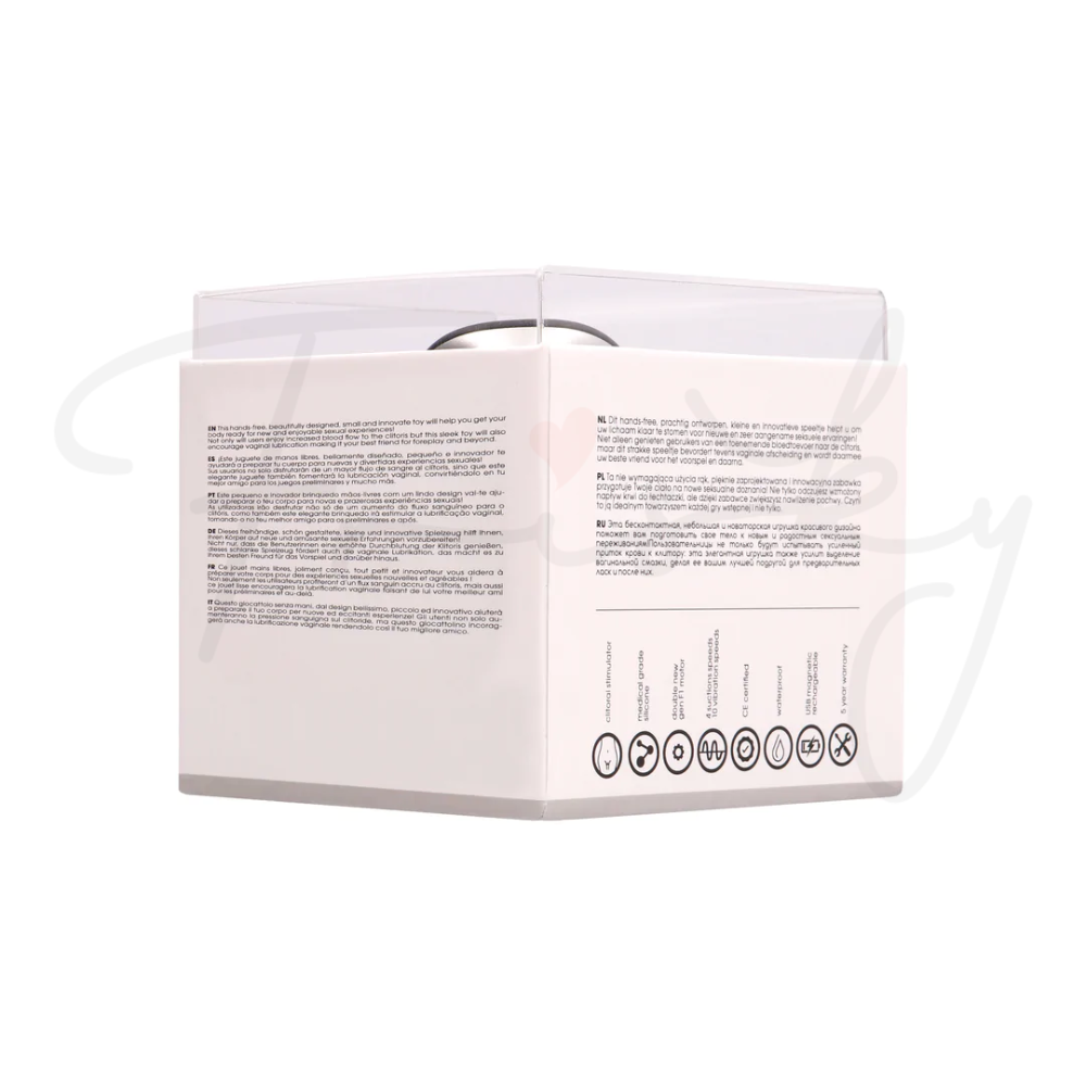 SHOTS - Twitch Handsfree Suction and Vibration Toy - Silver