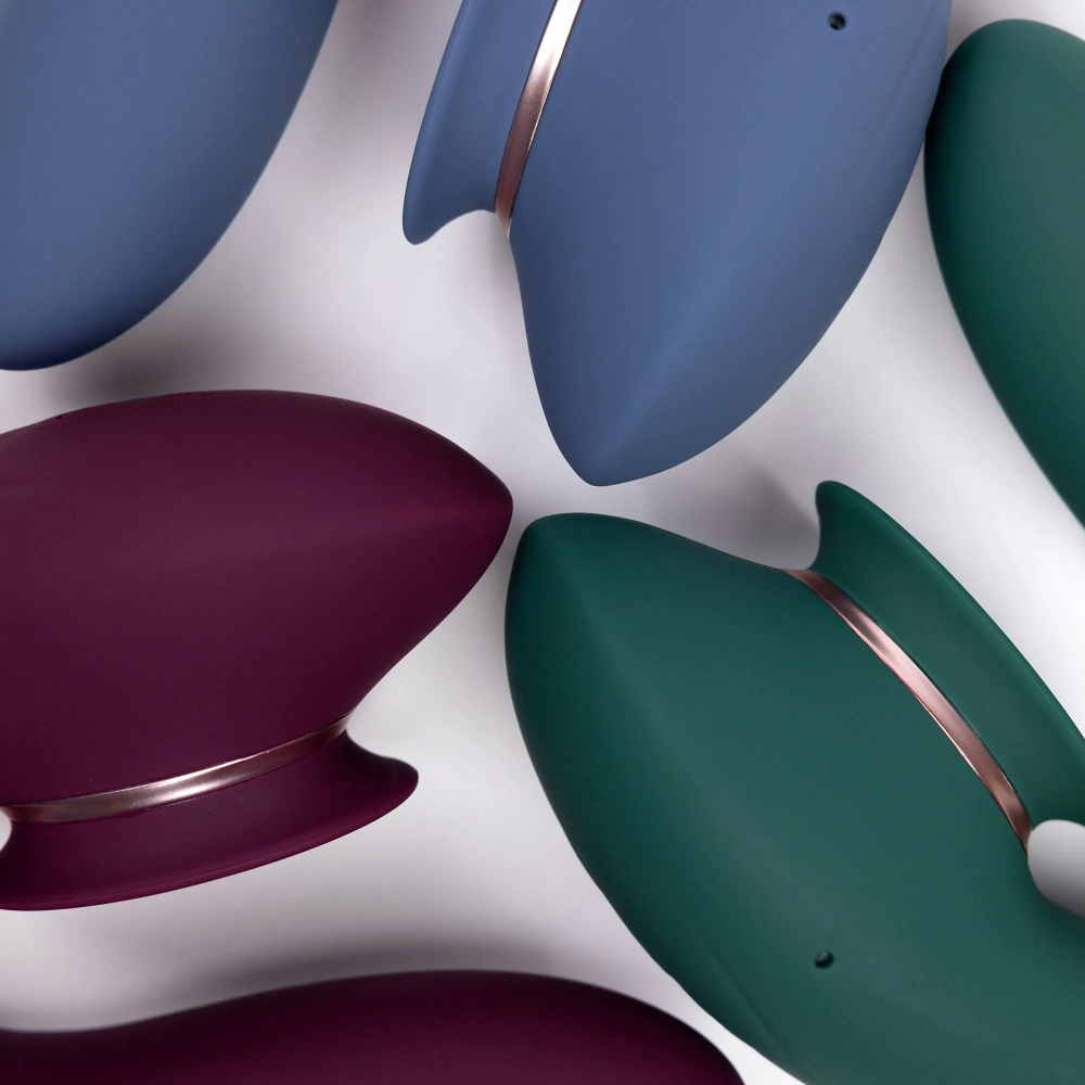 SHOTS - Twitch 3 Rechargeable Vibrator and Suction - Blue/Grey