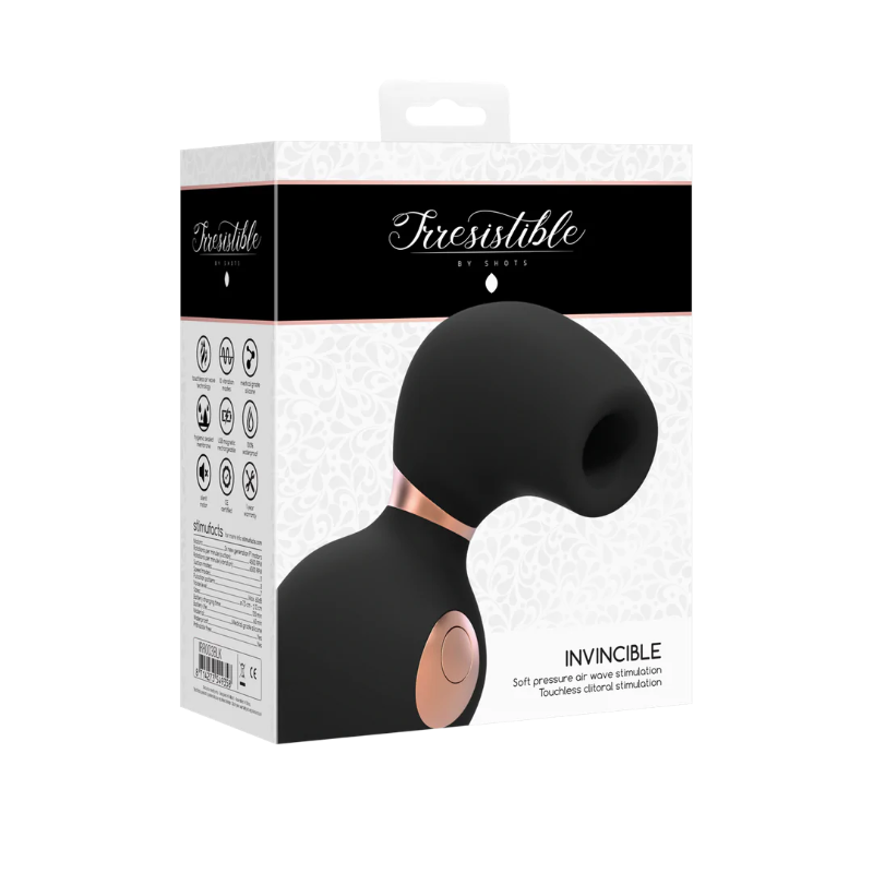 SHOTS - Invincible  Air Pulse Vibrator - Black