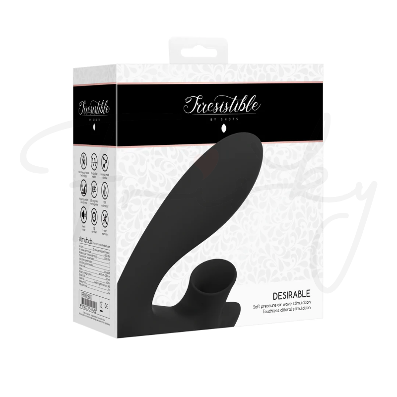 SHOTS - Desirable Bendable Air Pulse Vibrator - Black