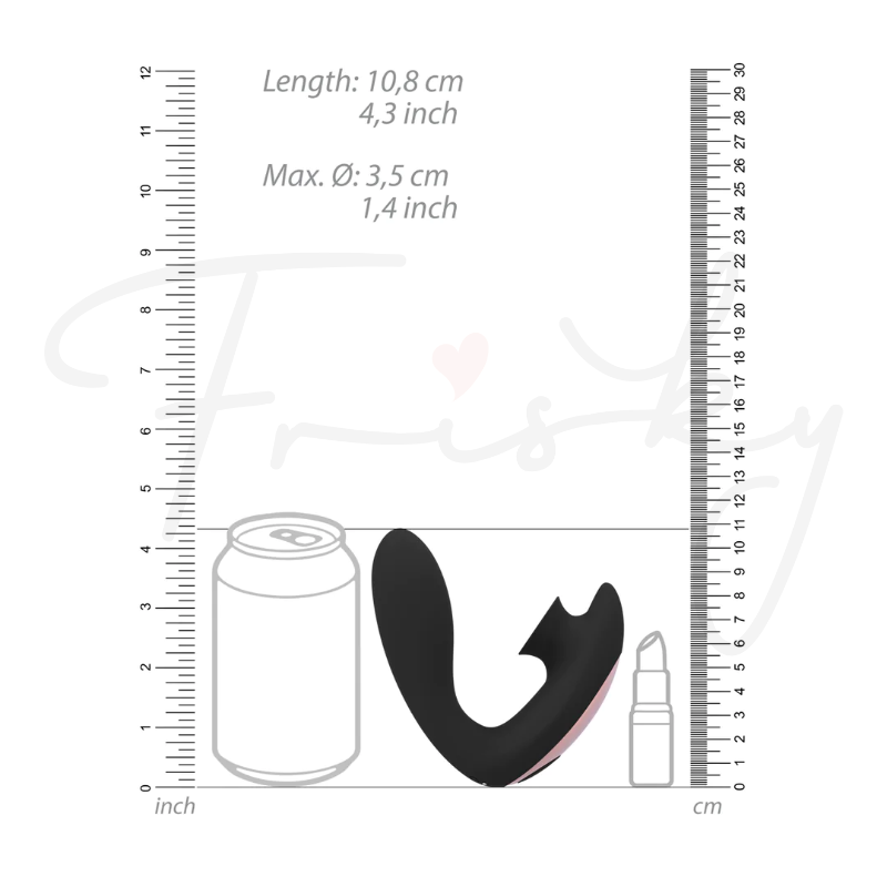 SHOTS - Desirable Bendable Air Pulse Vibrator - Black