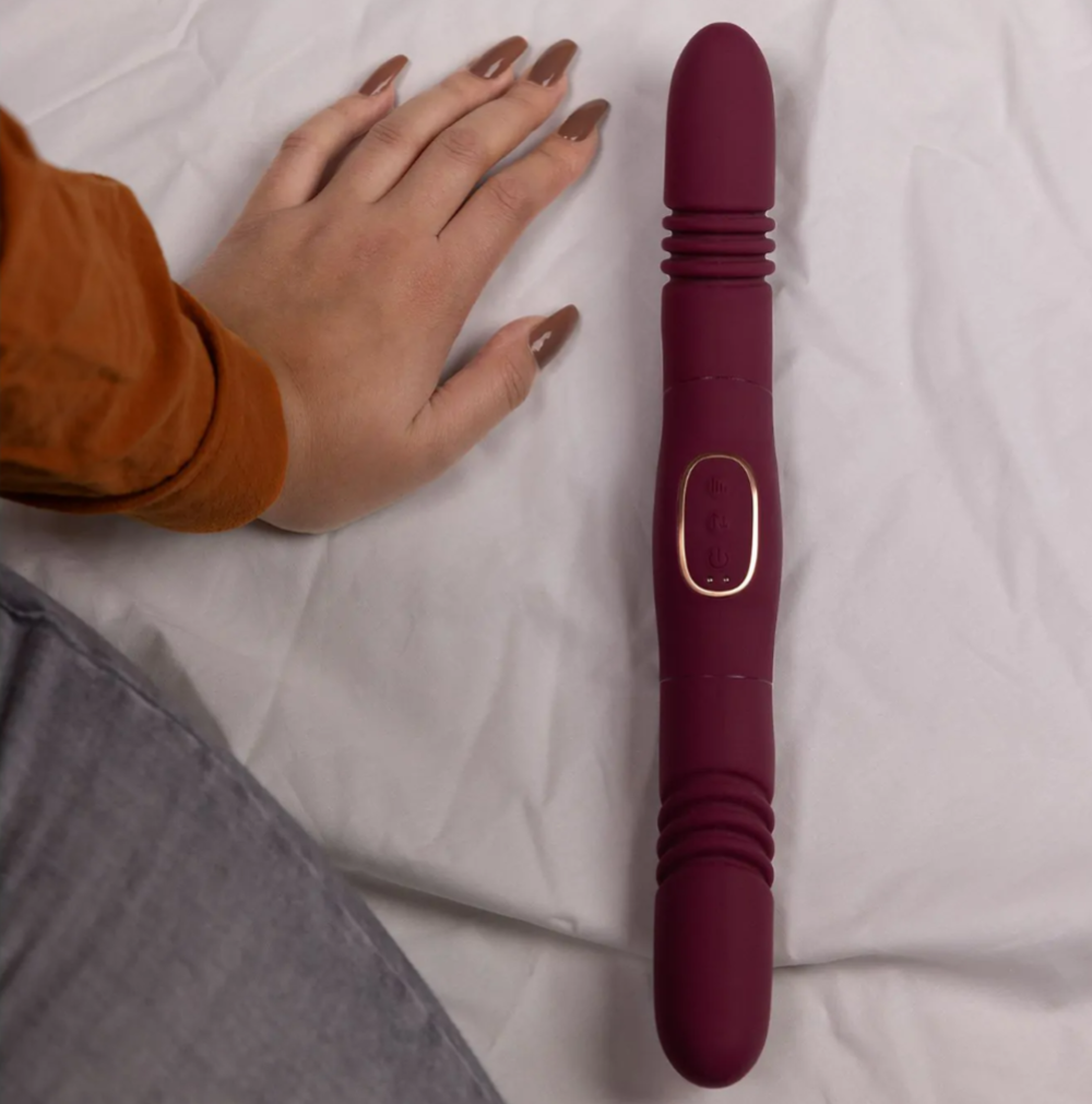 SHOTS - Double-Sided Thrusting Vibrator - Merlot Grape