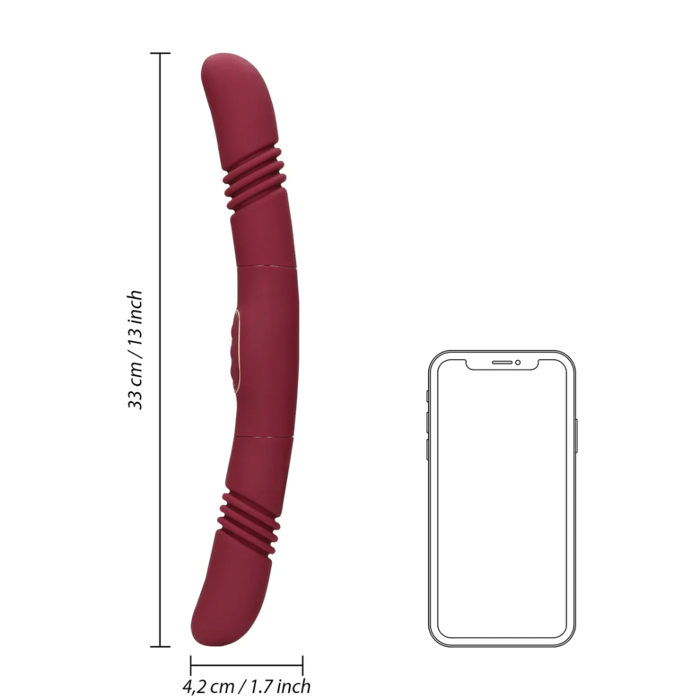 SHOTS - Double-Sided Thrusting Vibrator - Merlot Grape