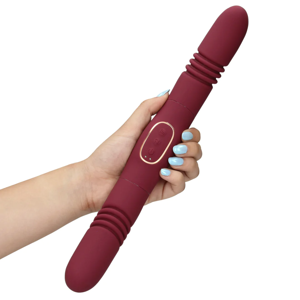 SHOTS - Double-Sided Thrusting Vibrator - Merlot Grape