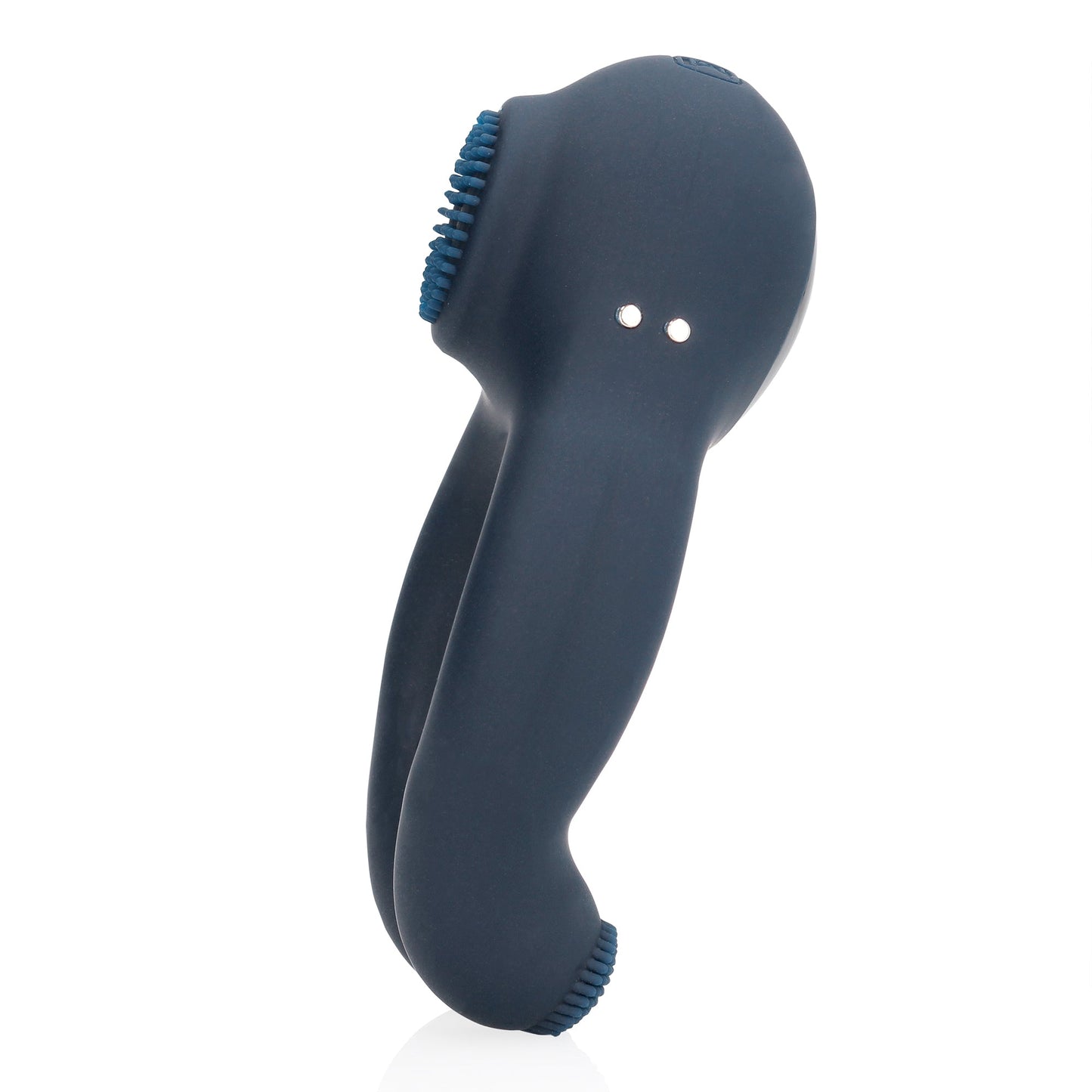 SHOTS Vibrating Cock Ring with Clitoris Stimulation - Indigo Blue