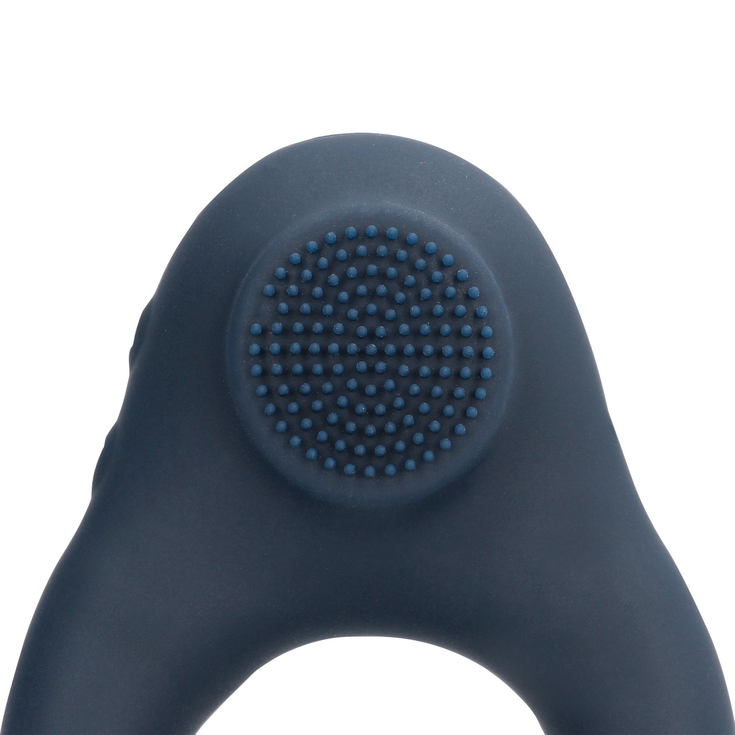SHOTS Vibrating Cock Ring with Clitoris Stimulation - Indigo Blue