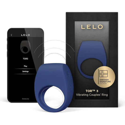 LELO - Tor 3 App-Controlled Vibrating Couple's Ring - Base Blue