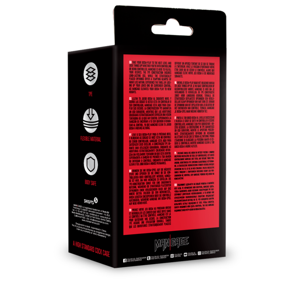 SHOTS Model 29 - TPE Chastity Cage - Transparent