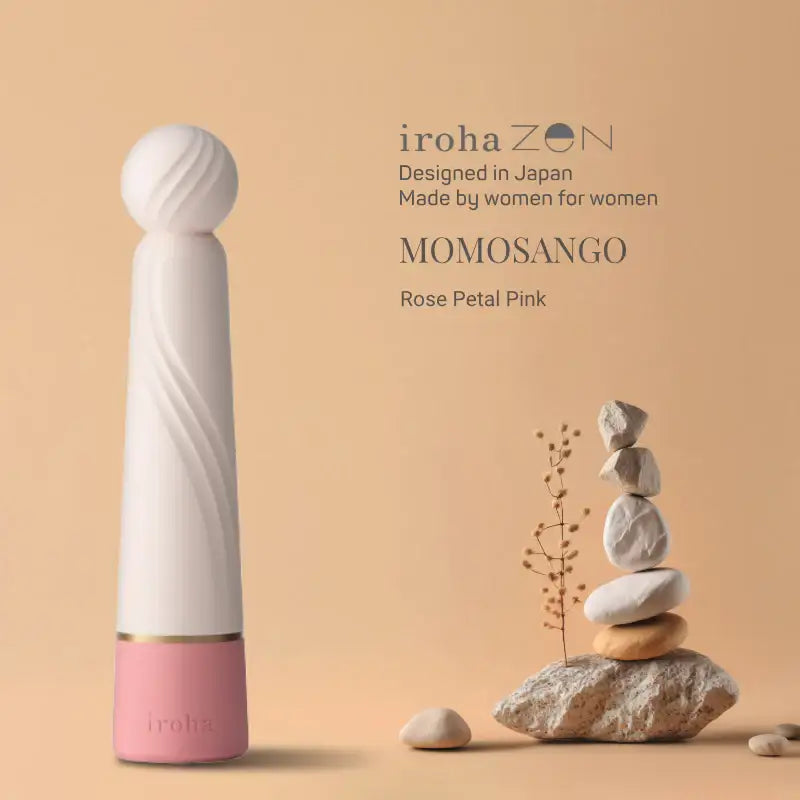Iroha Rin + Hisui Momosango Mini Wand Vibrator Rose Petal Pink compact travel-ready personal massager for home use Singapore