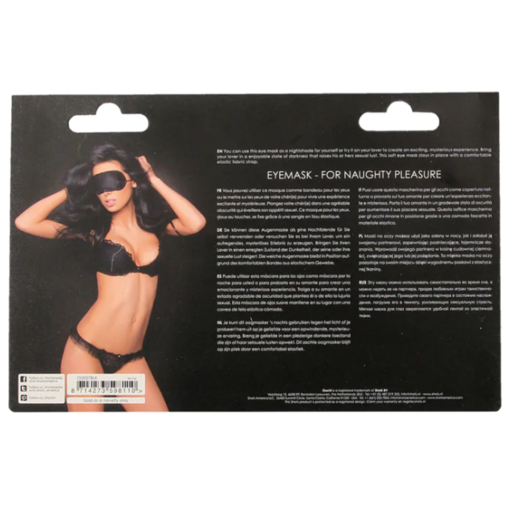 SHOTS Ouch! Soft Eye Mask - Black