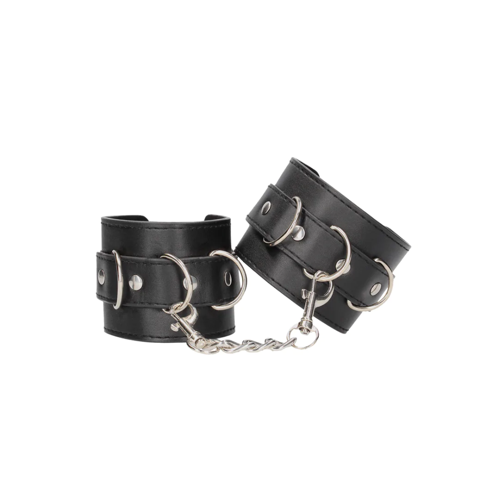 SHOTS Ouch! Leather Cuffs - Black