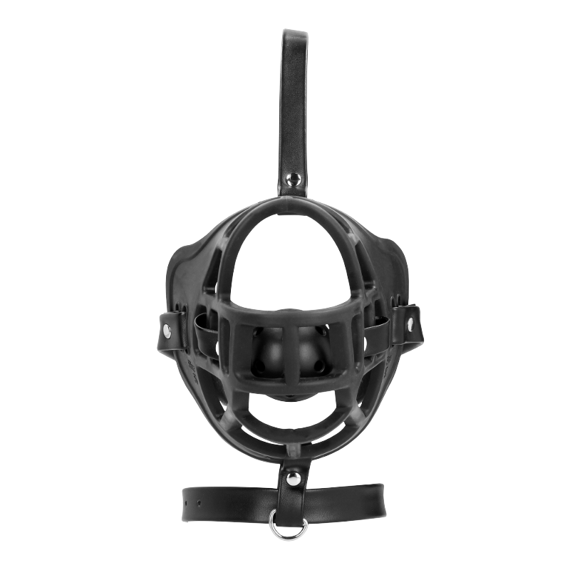 SHOTS Ouch! Muzzle with Removable Ball Gag - Black