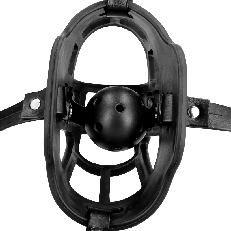SHOTS Ouch! Muzzle with Removable Ball Gag - Black