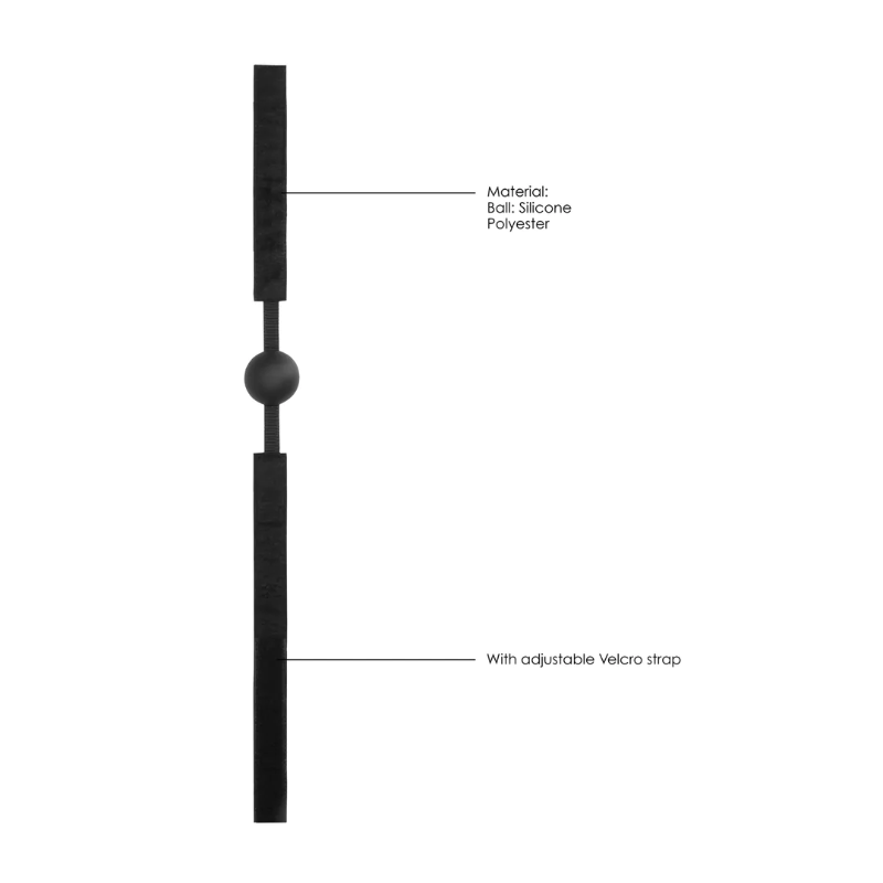 SHOTS Ouch! Adjustable Silicone Ball Gag