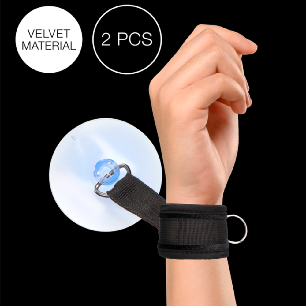 SHOTS Ouch! Adjustable Suction Cup Handcuffs