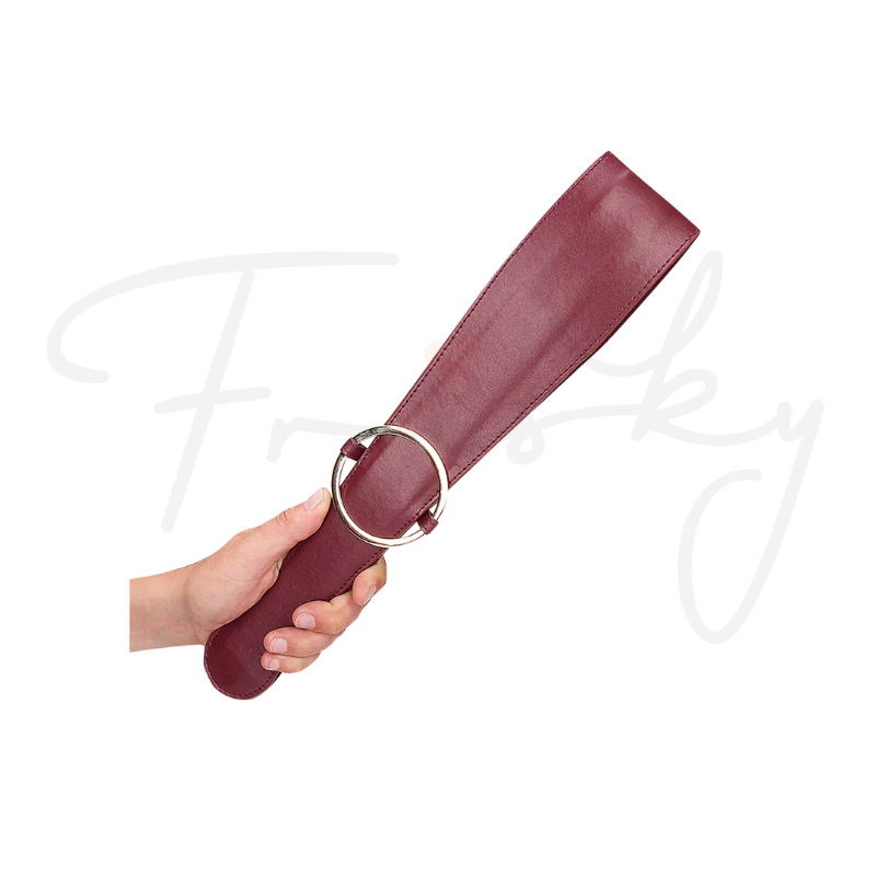 SHOTS Ouch! Belt Flogger - Burgundy