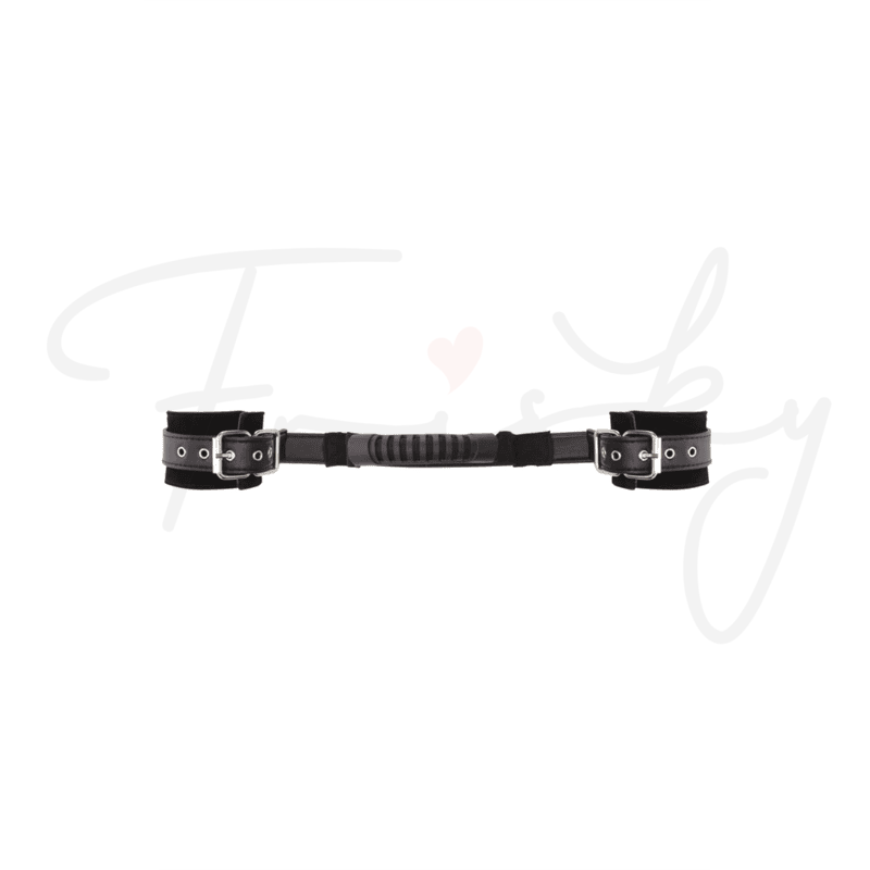 SHOTS Ouch! Bonded Leather Hand Cuffs with Handle