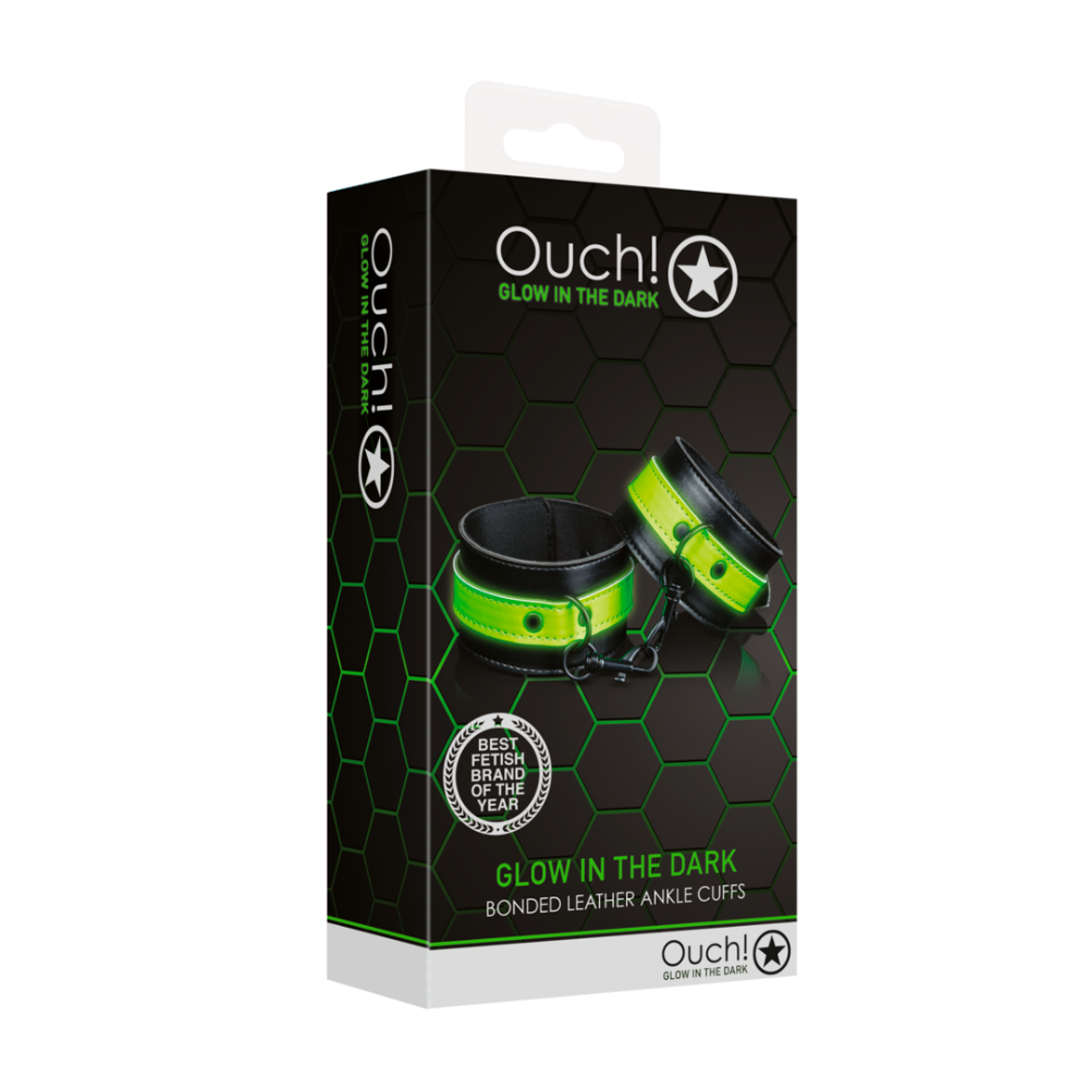 SHOTS Ouch! Ankle Cuffs - Glow in The Dark