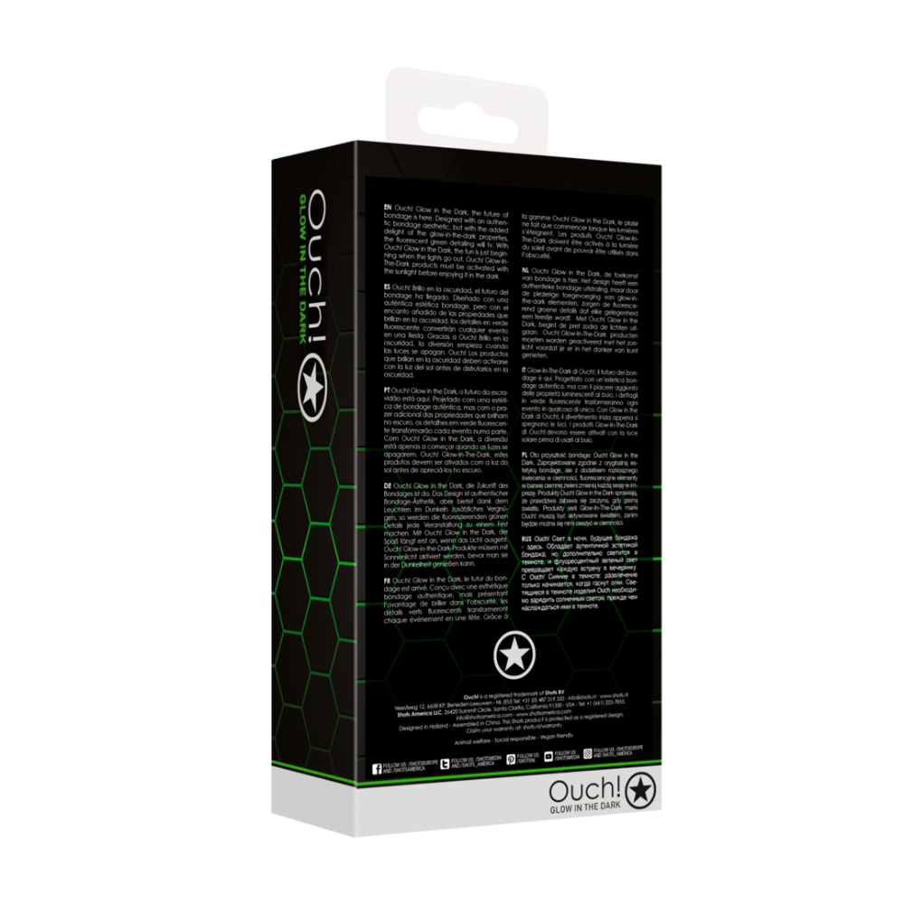 SHOTS Ouch! Ankle Cuffs - Glow in The Dark