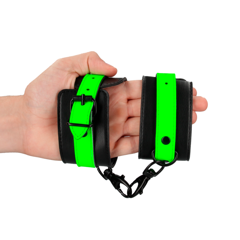 SHOTS Ouch! Ankle Cuffs - Glow in The Dark