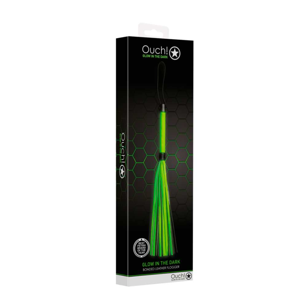 SHOTS Ouch! Flogger - Glow in The Dark