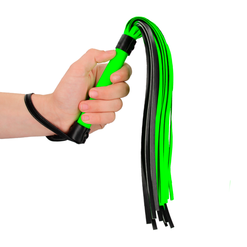 SHOTS Ouch! Flogger - Glow in The Dark