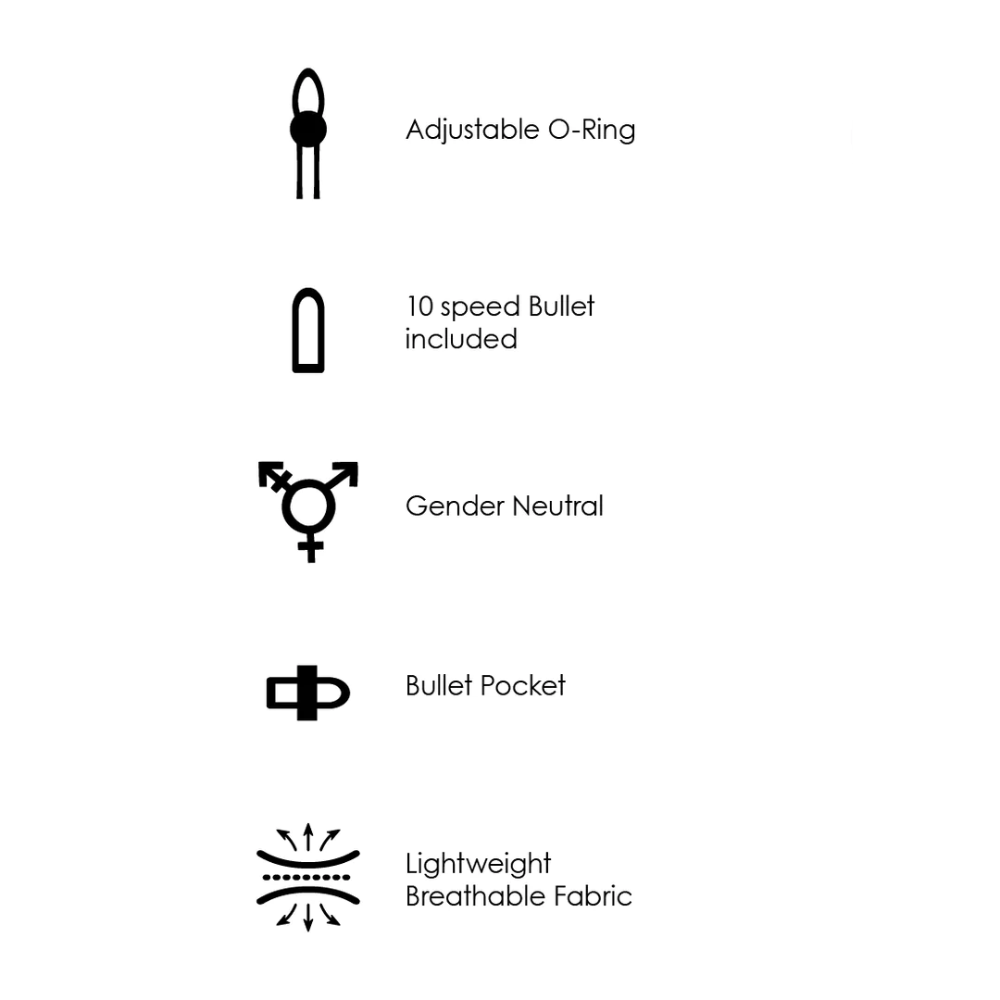 SHOTS Ouch! Vibrating Strap-on Panty Harness with Open Back