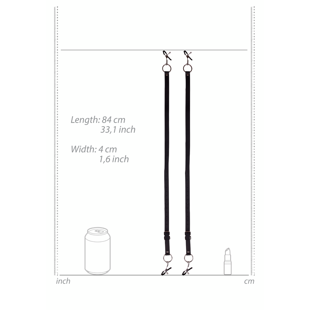 SHOTS Ouch! Labia Spreader with Clamps - Black