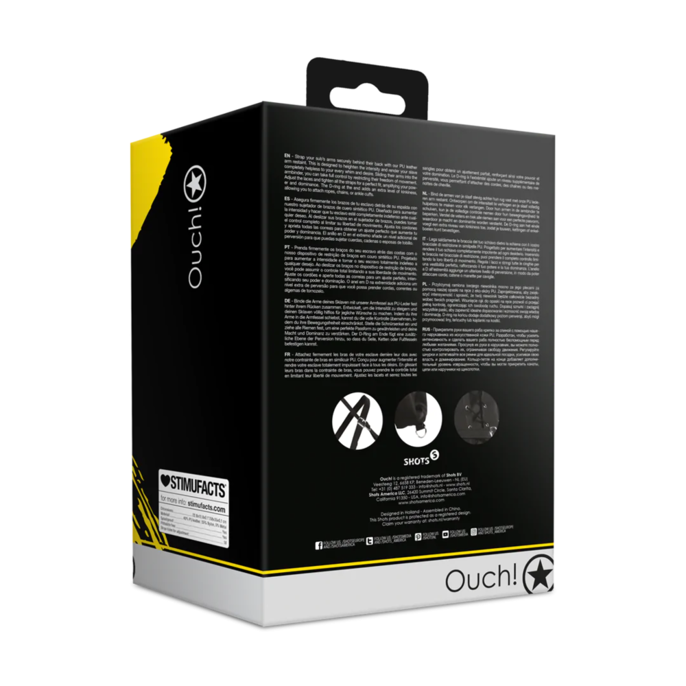 SHOTS Ouch! - Lace-up Full Sleeve Arm Restraint