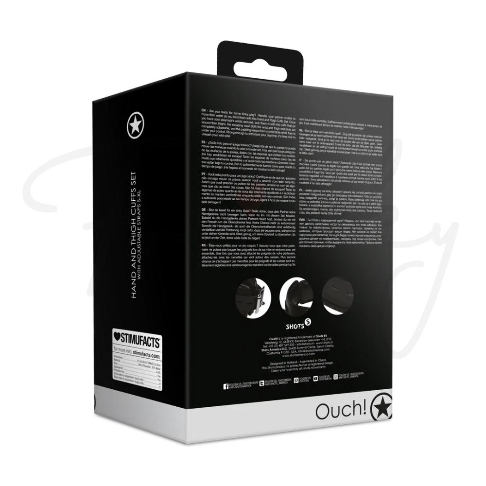 SHOTS Ouch! Hand and Thigh Cuffs Set