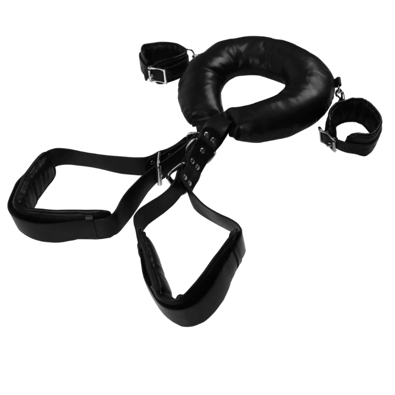 SHOTS Ouch! Padded Thigh Sling with Hand Cuffs