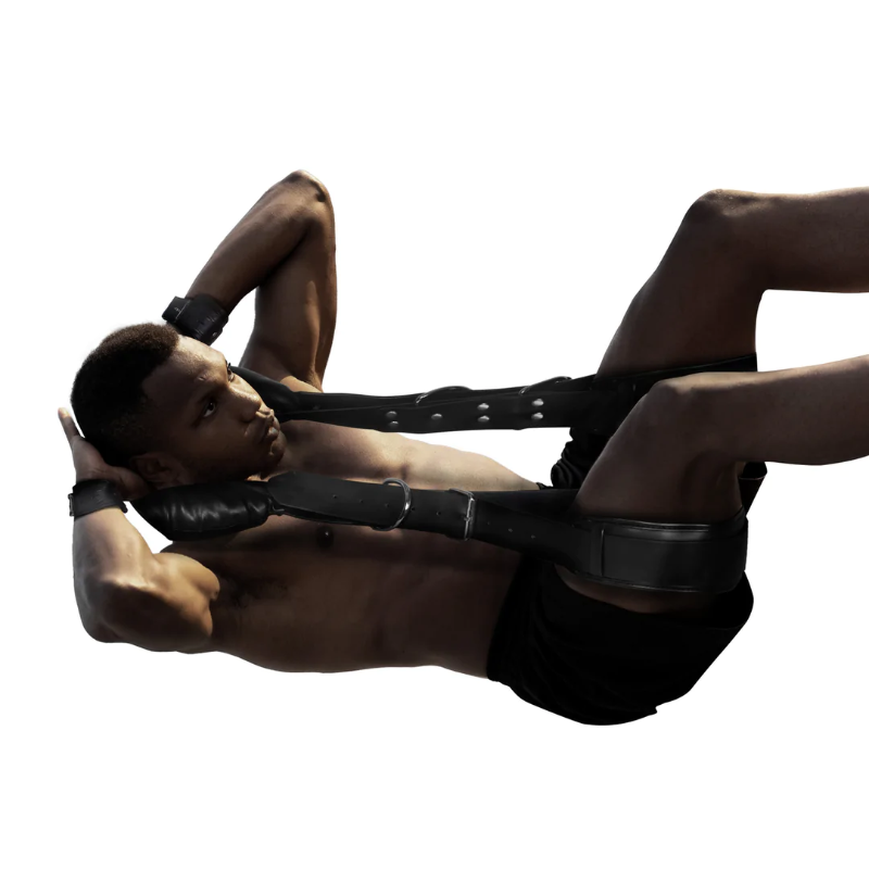 SHOTS Ouch! Padded Thigh Sling with Hand Cuffs