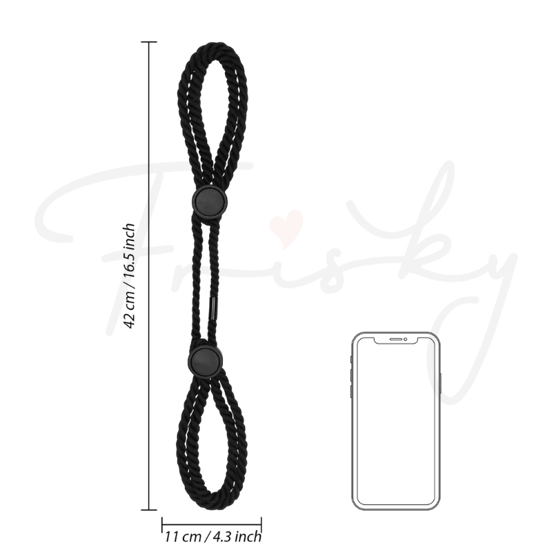 SHOTS Ouch!  Adjustable Rope Hand Cuffs