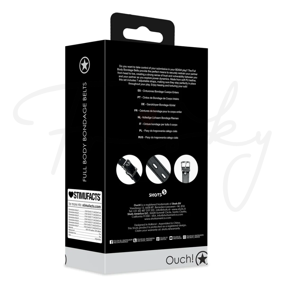 SHOTS Ouch! Full Body Bondage Belts