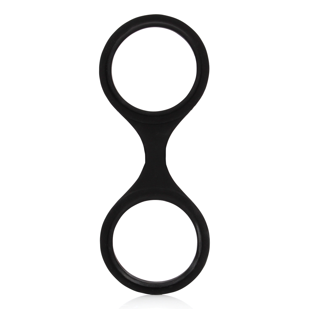 SHOTS Ouch! Silicone Hand Cuffs - Black