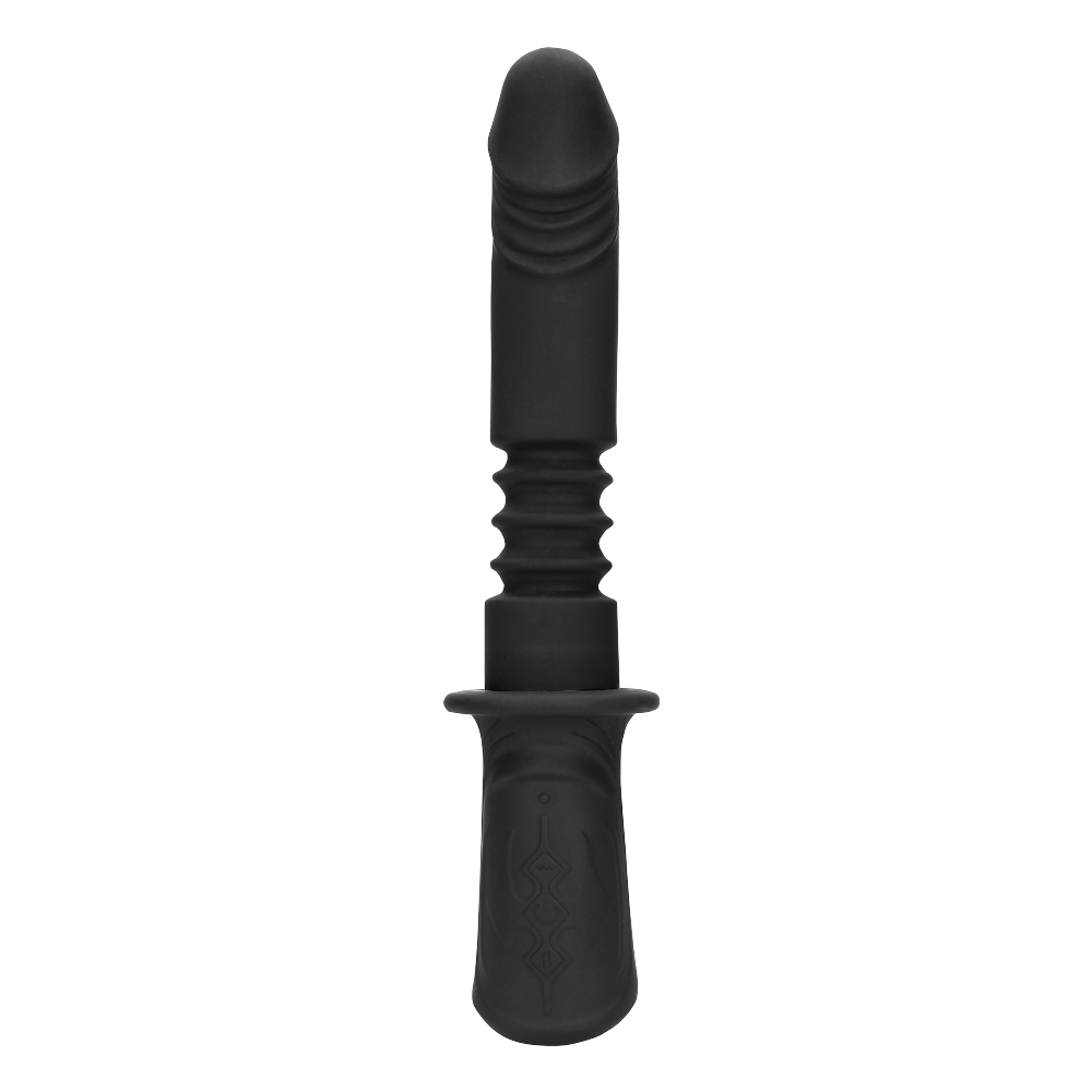 SHOTS Ouch! Hand Held Vibrating and Thrusting Sex Machine - Black