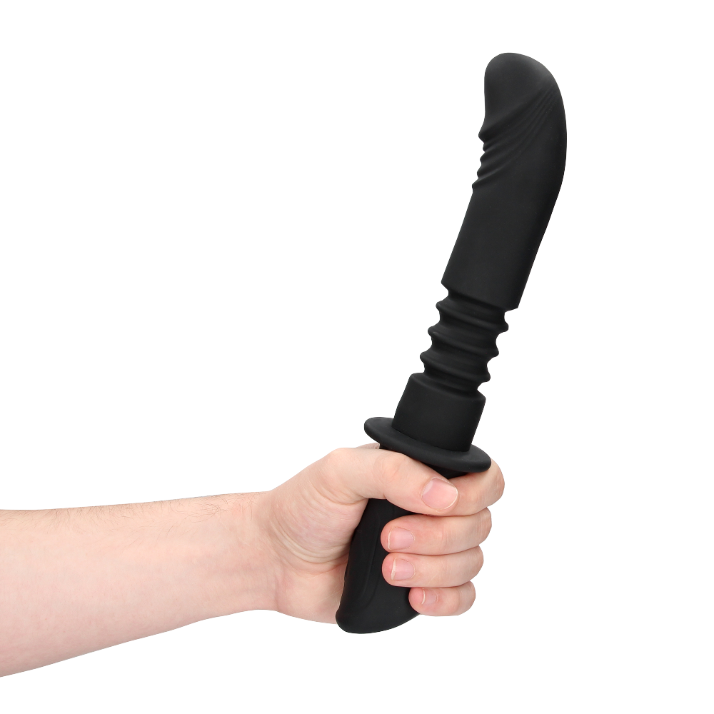 SHOTS Ouch! Hand Held Vibrating and Thrusting Sex Machine - Black