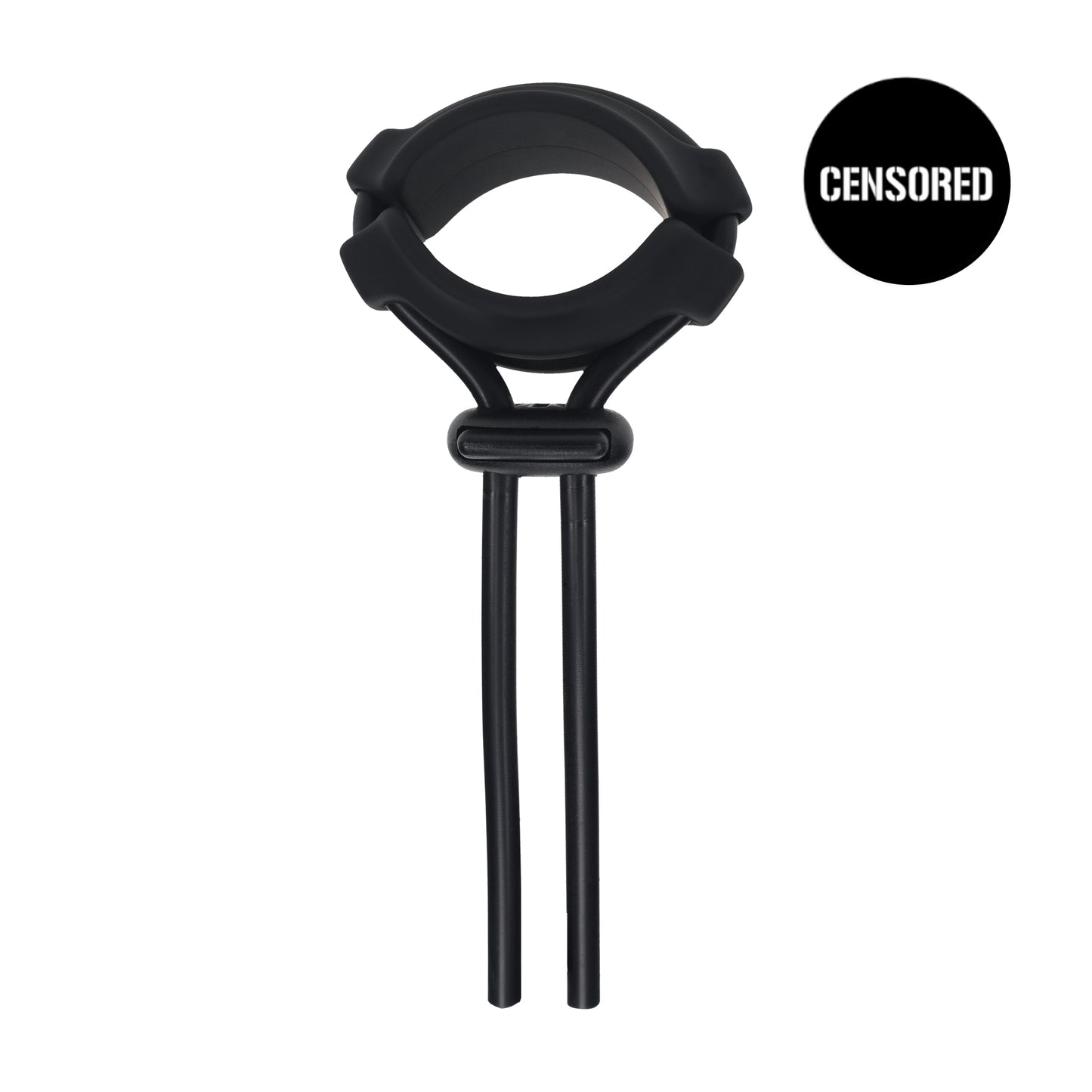 SHOTS LEVELZ  Detachable Wide Adjustable Silicone Lasso Cock ring - 5mm - Black