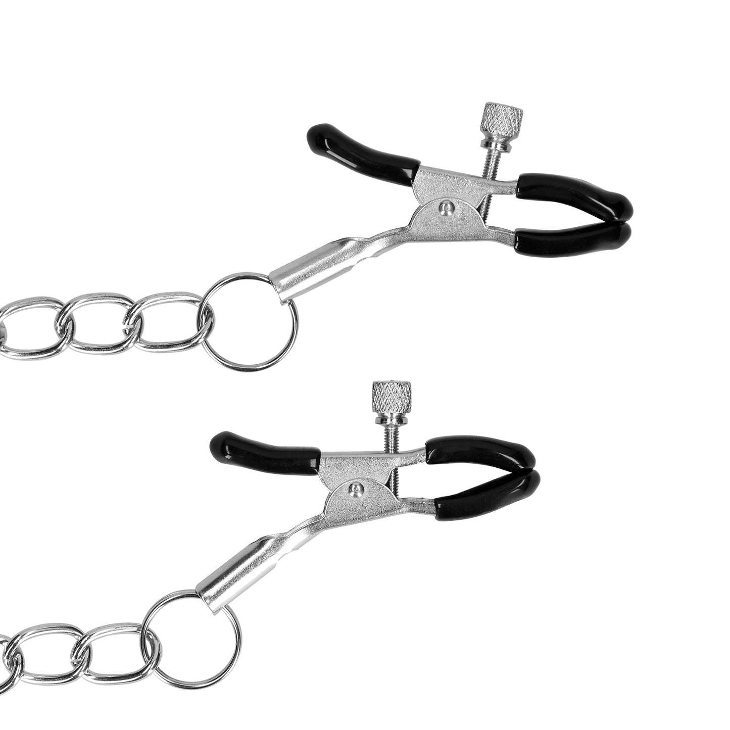 SHOTS Ouch! O-Ring Gag with Nipple Clamps - Black