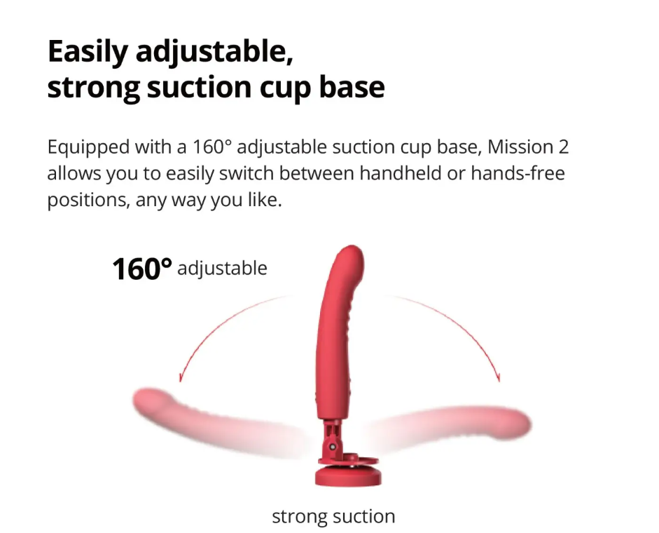 Lovense - Mission 2 App-Controlled Touch Sensitive Suction Cup Dildo